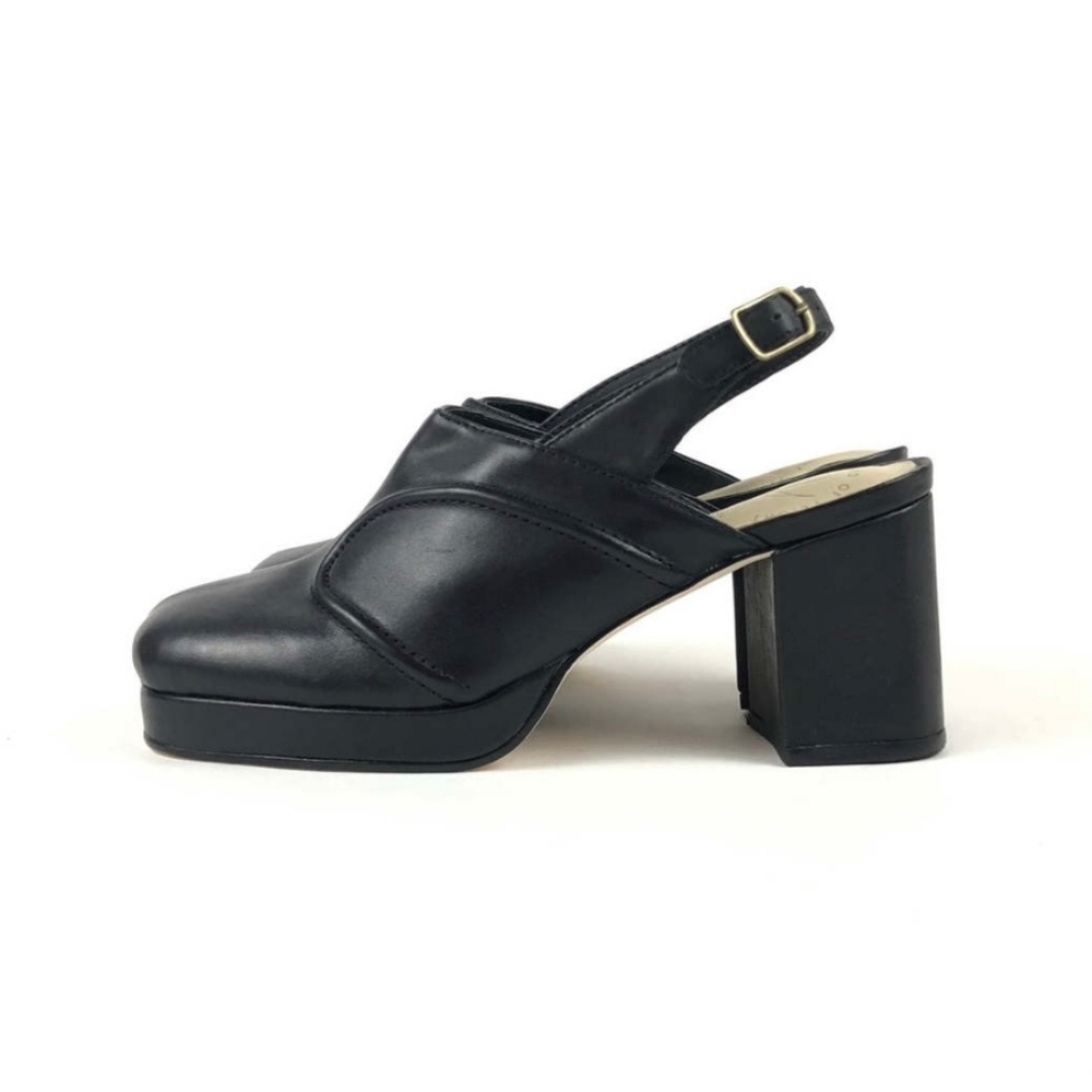 Bird Of Flight Destiny Elegant Black Slingback Mules